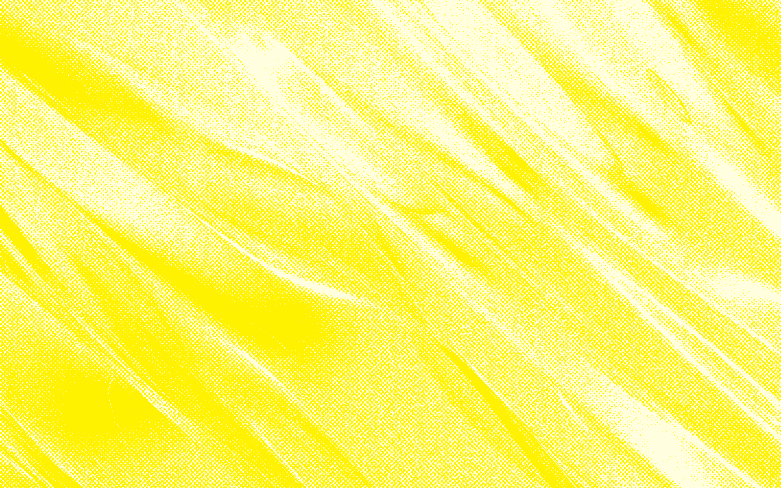 High-contrast yellow halftone pattern with diagonal streaks, emulating risograph print textures. Abstract and energetic.